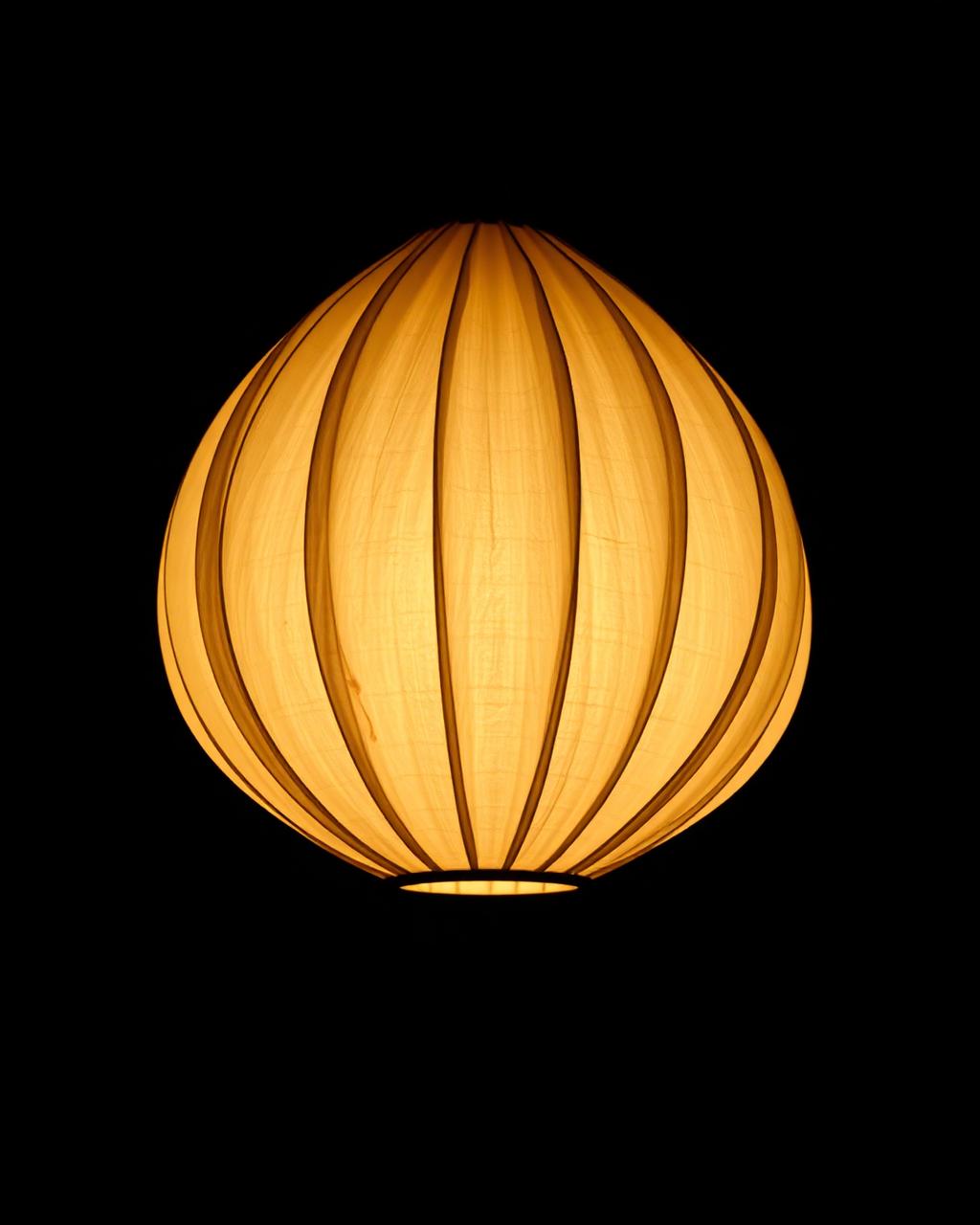 Lampe Forme Cocon en papier lokta